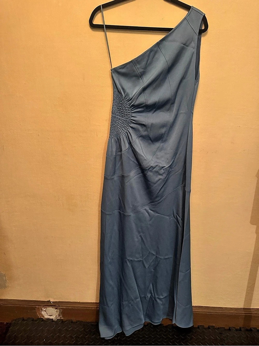 ALC Paige Blue One-Shoulder Maxi Dress